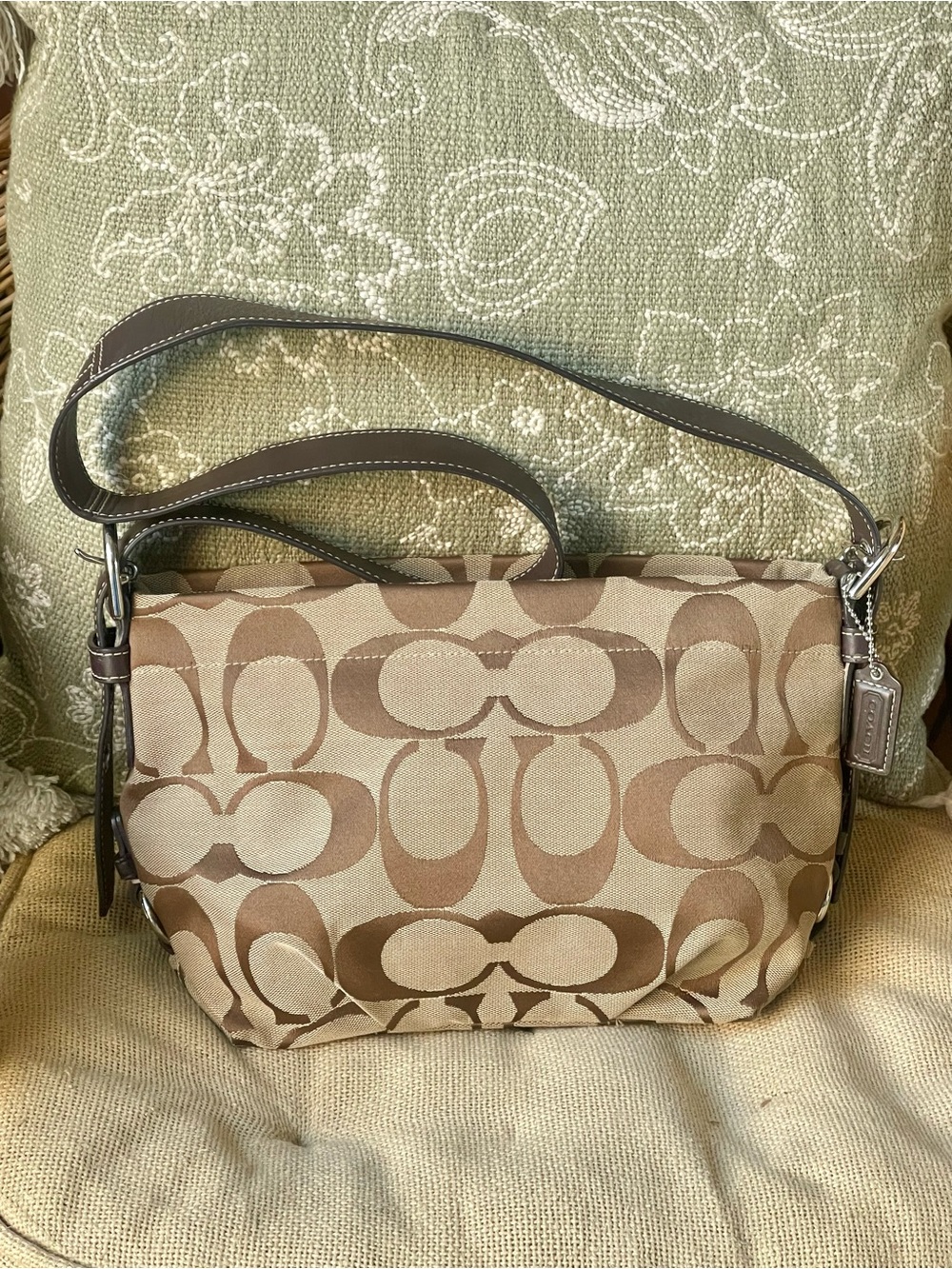 VTG Y2K Coach Signature East West Duffle Shoulder Bag 🤎✨